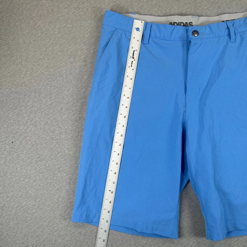 Adidas Golf Shorts Mens 36 Blue Recycled Polyester Spandex Performance Stretch